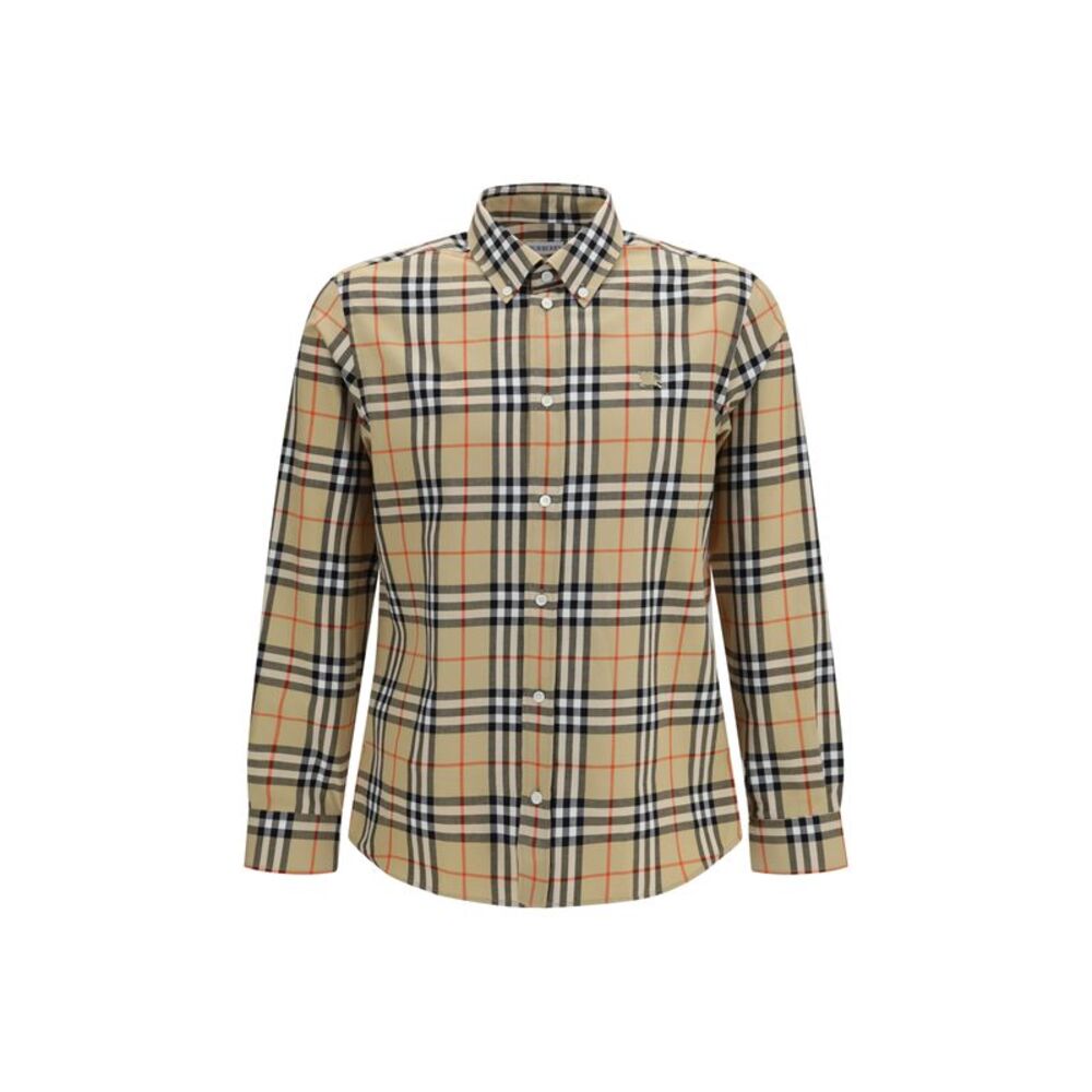 Burberry Men Check Cotton Shirt